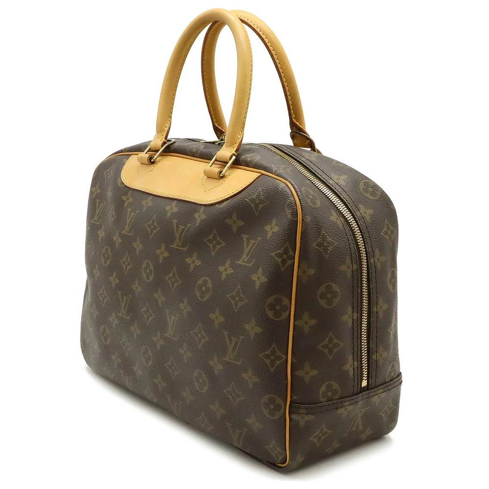 Louis Vuitton Boston Deauville Travel Bag Monogram Bowling Vanity Handbag Brown